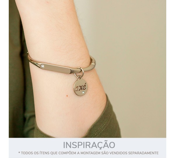 Pingente Medalha Axé Níquel 20mm