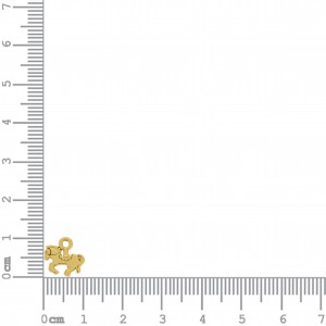 Pingente Cavalo Ouro 10mm