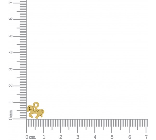 Pingente Cavalo Ouro 10mm