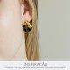 Brinco Dourado com Preto 24mm
