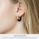 Brinco Dourado com Preto 24mm