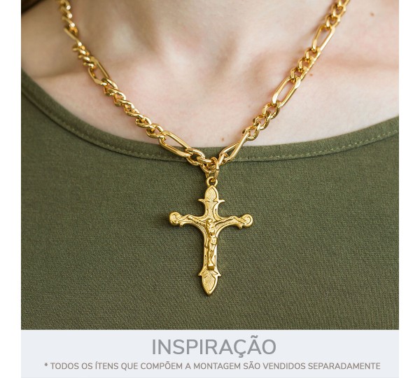 Pingente Crucifixo Ouro 50mm