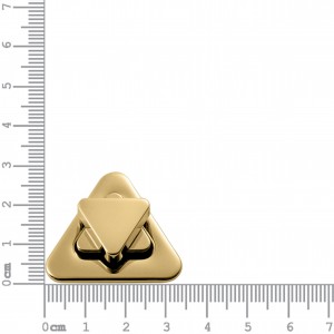 Fecho Triangular Ouro 50mm para Bolsa