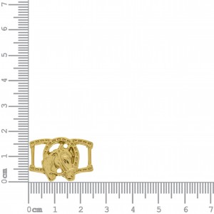 Passa Tira com Cavalo Ouro 25mm