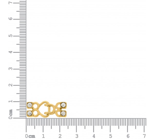 Fechamento de Engate Ouro com Strass 24mm