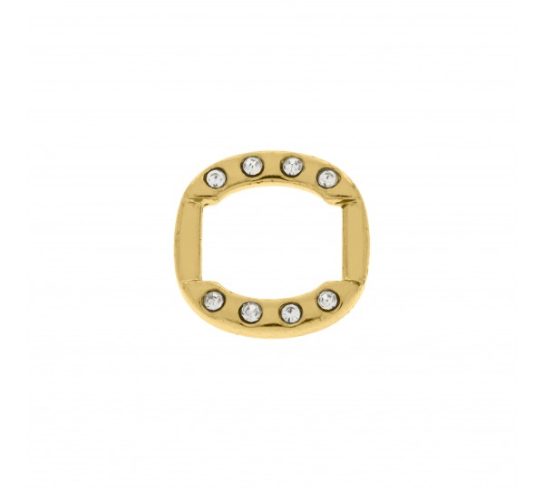 Passa Tira Ouro com Strass 16mm