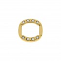 Passa Tira Ouro com Strass 16mm