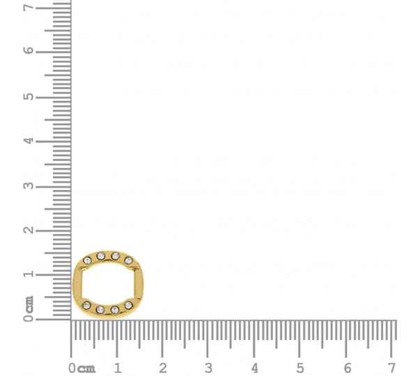 Passa Tira Ouro com Strass 16mm