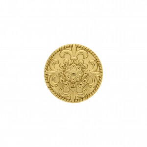 Botão Flor Arabesco Ouro 26mm