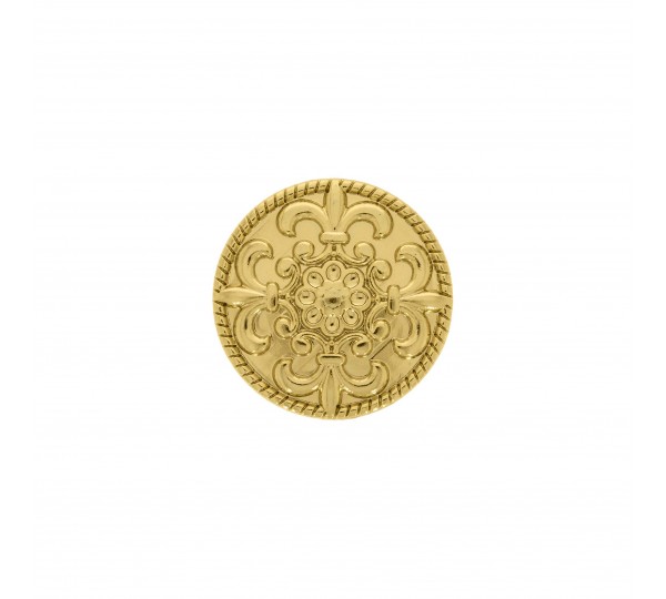 Botão Flor Arabesco Ouro 26mm
