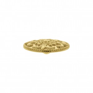 Botão Flor Para Costura Trabalhado Ouro 26mm