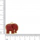 Pingente Elefante Ouro com Vermelho 27mm