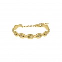 Bracelete Olho Grego Dourado com Strass 66mm