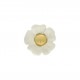 Base para Brinco Flor Ouro com Marfim 25mm