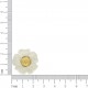 Base para Brinco Flor Ouro com Marfim 25mm