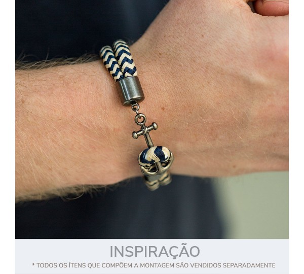 Pingente Âncora Prata Velho 34mm