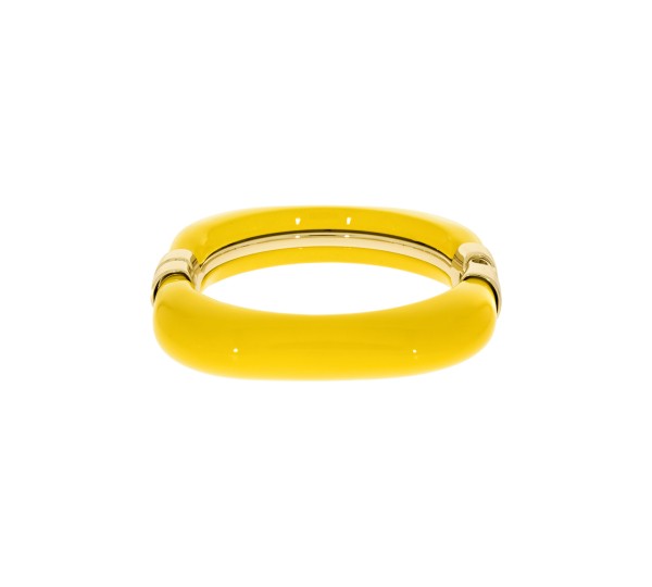 Pulseira Quadrada Ouro com Amarelo 78mm