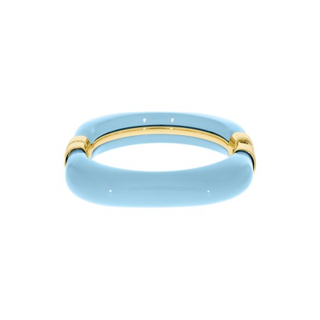 Bracelete Acrílico Azul com Ouro 78mm