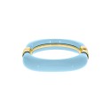 Bracelete Acrílico Azul com Ouro 78mm