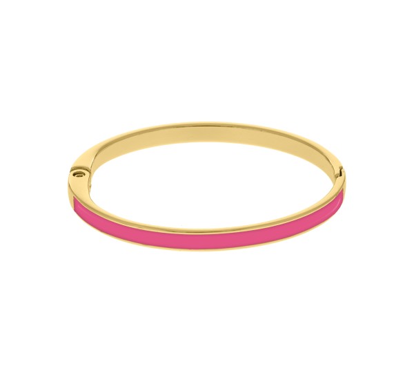 Pulseira Ouro com Rosa Pink 67mm