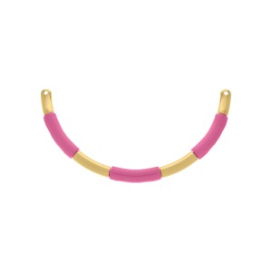 Base para Colar Ouro com Rosa Pink 123mm