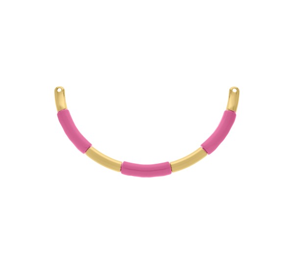 Base para Colar Ouro com Rosa Pink 123mm