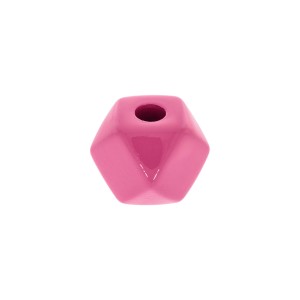 Ponteira Hexagonal em Acrílico Rosa Pink 17mm