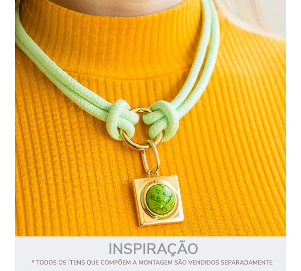 Tira Trançada Verde 6mm
