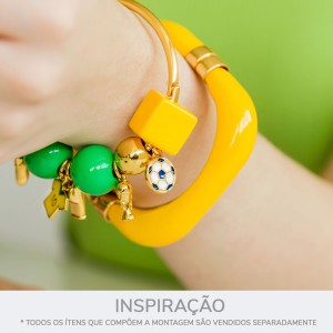 Conjunto de Pingentes Brasil Ouro