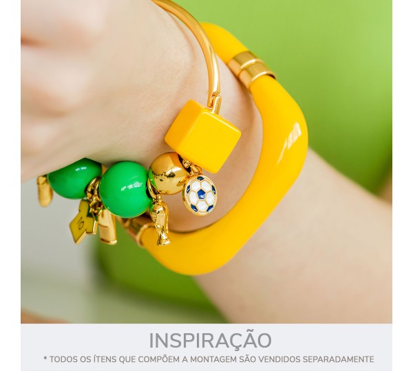 Conjunto de Pingentes Brasil Ouro