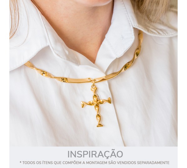 Base para Colar Torcido Ouro 127mm