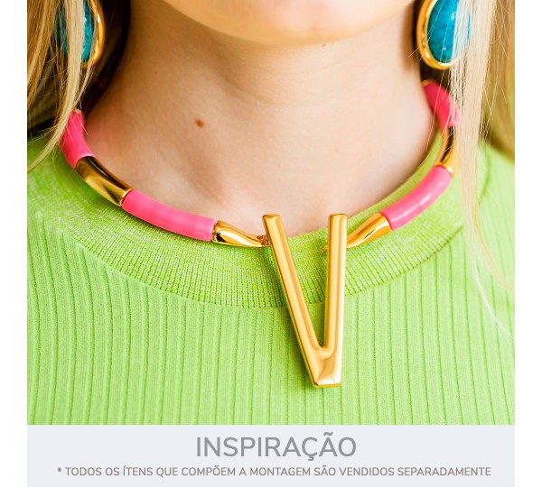 Entre Seio em V Ouro 61mm