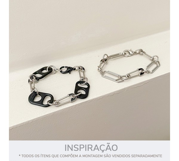 Pingente Lacre Latinha Preto Fosco 26mm
