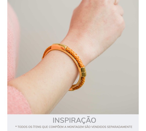 Tira Trançada Laranja 5mm
