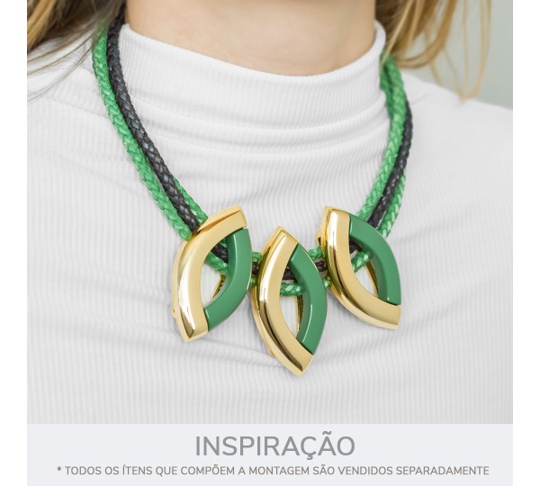 Tira Trançada Verde Folha 5mm