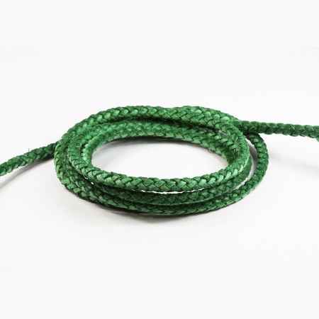 Cordão Trançado Verde Folha 5mm