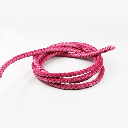 Cordão Trançado Rosa Pink 5mm