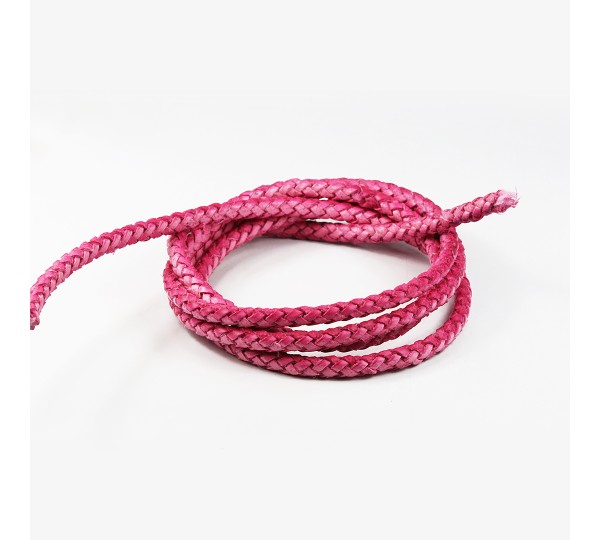 Tira Trançada Rosa Pink 5mm