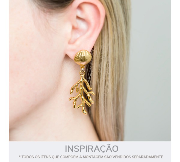 Pingente Coral Ouro 38mm