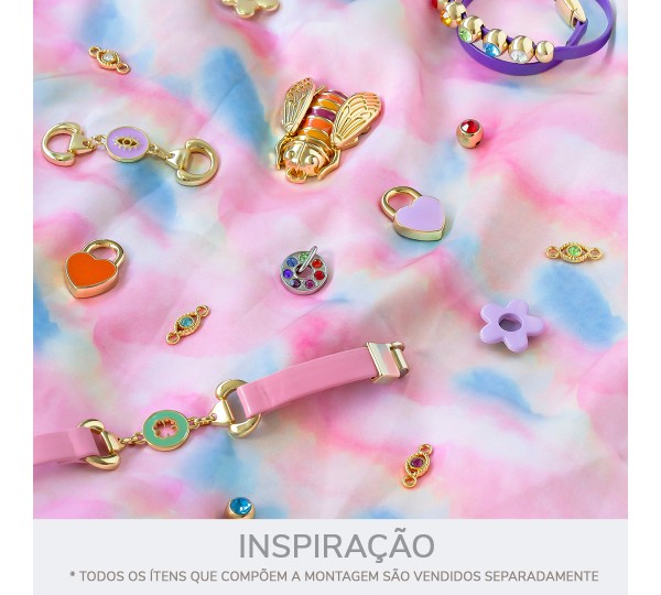 Bridão Olho Grego Ouro com Lilás 62mm