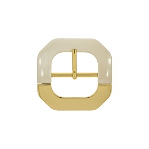 Fivela Ouro com Acrílico Erva Doce Perolizado 65mm