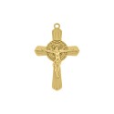 Pingente Crucifixo São Bento Ouro 51mm