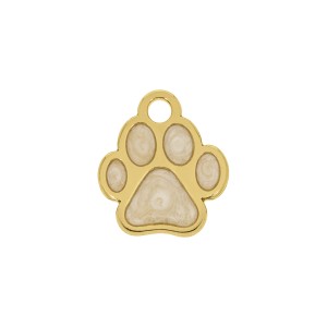 Pingente Patinha Ouro com Resina Pérola 27mm