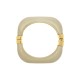 Bracelete Quadrado Dourado com Pérola 78mm
