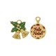 Conjunto Pingentes Natal Ouro