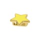 Passador Estrela Ouro com Resina Amarela 16mm