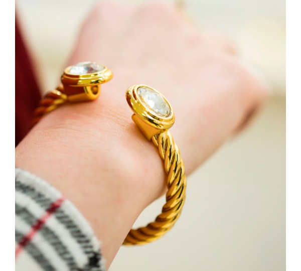 Kit Pulseira Ouro com Strass