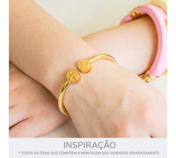 Pulseira de São Bento Ouro 74mm