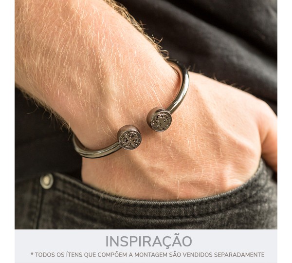 Pulseira de São Bento Grafite 74mm