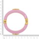 Bracelete Acrílico Amor Dourado com Rosa 78mm